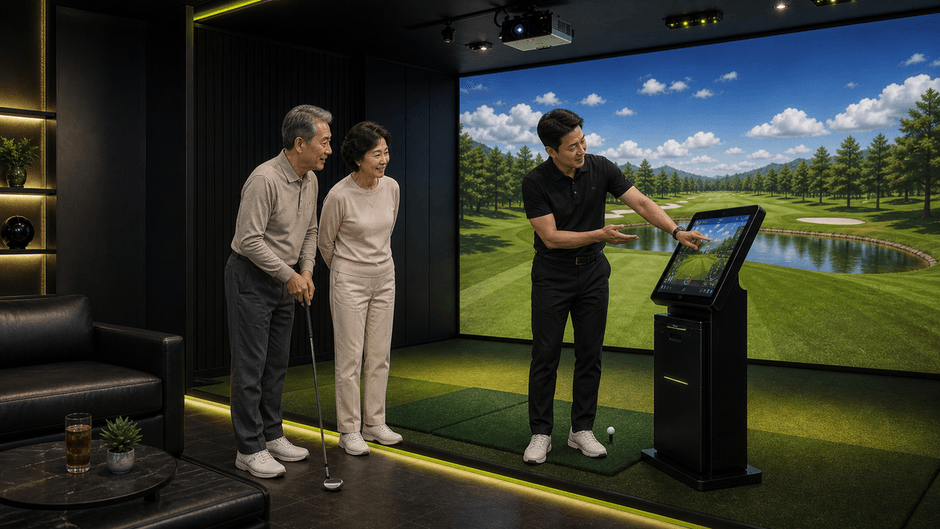 VR FIELD 전남점 — 키오스크 안내 장면